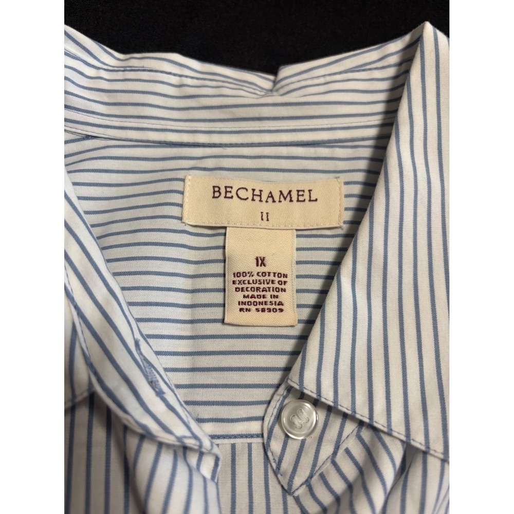 Bechamel 1X Cat Boutique Embroidered Button Shirt Cotton Novelty EUX Cottage - Picture 2 of 10